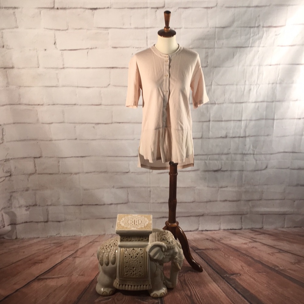 Lacoste Henley Peplum Blouse